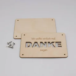 Holzkarte - Geschenkkarte -  Geldgeschenk Danke sagen