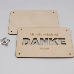 Holzkarte - Geschenkkarte -  Geldgeschenk Danke sagen