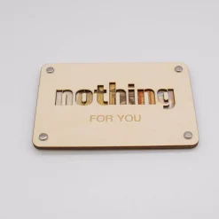 Holzkarte - Geschenkkarte -  Geldgeschenk nothing