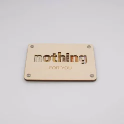 Holzkarte - Geschenkkarte -  Geldgeschenk nothing