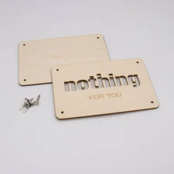 Holzkarte - Geschenkkarte -  Geldgeschenk nothing