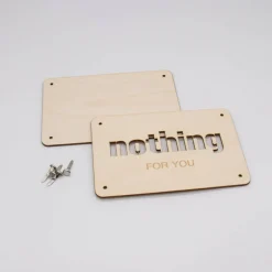 Holzkarte - Geschenkkarte -  Geldgeschenk nothing