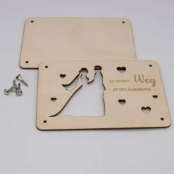 Holzkarte - Geschenkkarte -  Geldgeschenk zur Hochzeit