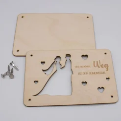 Holzkarte - Geschenkkarte -  Geldgeschenk zur Hochzeit