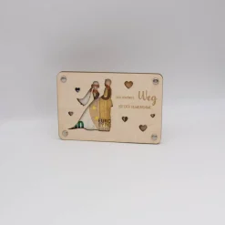 Holzkarte - Geschenkkarte -  Geldgeschenk zur Hochzeit