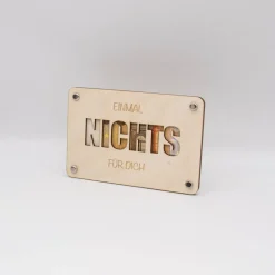 Holzkarte - Geschenkkarte -  Geldgeschenk NICHTS