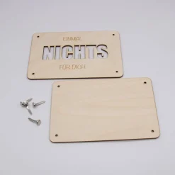 Holzkarte - Geschenkkarte -  Geldgeschenk NICHTS