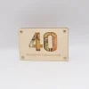 Holzkarte - Geschenkkarte -  Geldgeschenk zum runden Jubiläum