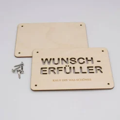 Holzkarte - Geschenkkarte -  Geldgeschenk Wunscherfüller