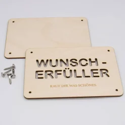 Holzkarte - Geschenkkarte -  Geldgeschenk Wunscherfüller