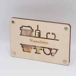 Holzkarte - Geschenkkarte Krankenschwester - Arzt - Doktor