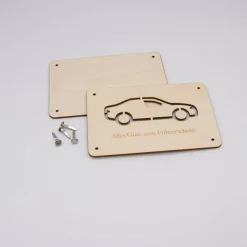 Holzkarte - Geschenkkarte -  Geldgeschenk Führerschein