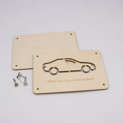 Holzkarte - Geschenkkarte -  Geldgeschenk Führerschein