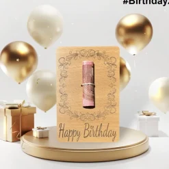 Holzkarten Geldgeschenk - Nachhaltige Geschenkideen im Postkartenformat für Taufe oder Geburtstag als Grußkarte