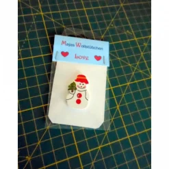 Holzknopf Schneemann Weihnachten 1 Stk.