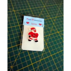 Holzknopf Weihnachtsmann 1 Stk. ca. 40x25mm