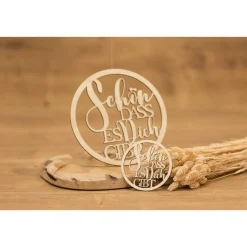 Holzkranz - Schön dass es dich gibt in verschiedenen Größen. 10cm, 20cm