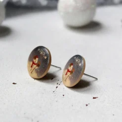 Holzohrstecker Schneemann • Ohrringe | Ohrschmuck | Weihnachten