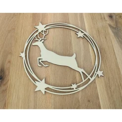 Holzring Rentier, schwarz