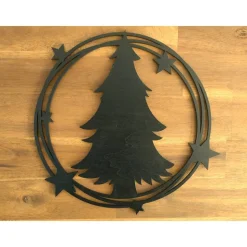 Holzring Tannenbaum, schwarz