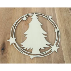 Holzring Tannenbaum, schwarz