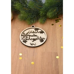 Holzscheibe personalisiert Mein erstes Weihnachten Christbaumschmuck aus Holz Baby gravierte Meilensteinkarte aus Holz