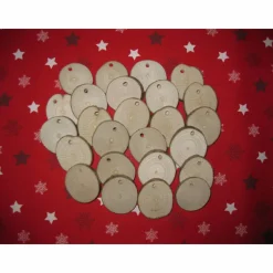 Holzscheiben für Adventskalender zum Selberbeschriften von 1 - 24