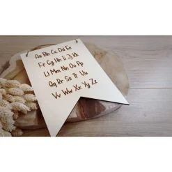 Holzschild ABC Schule / Wimpel Schulkind Einschulung