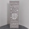 Holzschild "Warm winter wishes"