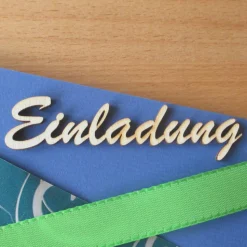 Holz-Schriftzug "Einladung"