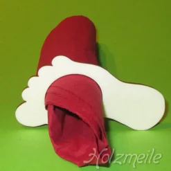 Holz-Serviettenring Füßchen zu Taufe oder Kommunion / Konfirmation