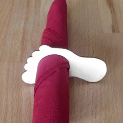 Holz-Serviettenring Füßchen zu Taufe oder Kommunion / Konfirmation