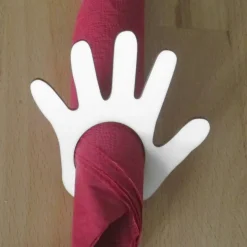 Holz-Serviettenring Handabdruck