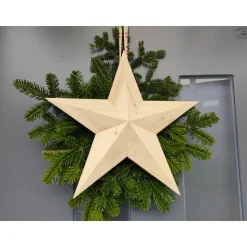 Holzstern in 3D-Optik, geflammt / Stern aus Holz