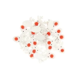 Holzstreuer Rentier weiß