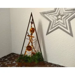 Holz-Weihnachtsbaum aus Pappelholz mit Schriftzug 