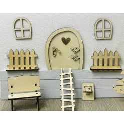 Holz-Wichteltür-Set – Magisches Weihnachtsdekor