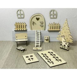 Holz-Wichteltür-Set – Magisches Weihnachtsdekor