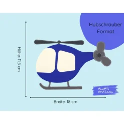 Hubschrauber Einladungskarte Bastelset | Bastelset Kinder | Einladungskarte Kindergeburtstag | Bastelsets | Helikopter
