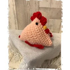 Huhn/Henne in liebevoller Handarbeit hergestellt mit vielen Details - ca. 15 cm hoch - gehäkelt!
