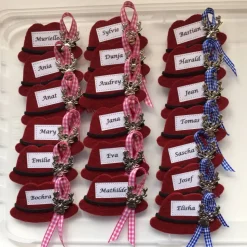 Hut-Anstecker Oktoberfest Trachtenbrosche Filzbrosche Wiesn-Namensträger beschriftet Tracht Wunschbeschriftung personalisiert Firmenlogo