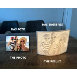 Ihr Foto als beleuchteter 3D-Druck (Lithophane) - das ultimative Geschenk !!!