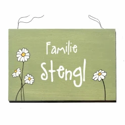 individuell personalisiertes Türschild aus Holz für Familien, ausgefallenes Holzschild, Haustürschild mit Name, exklusives Familiengeschenk, einzigartige Geschenkidee