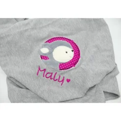 Individuelle Babydecke Reh Rehlein Rehkitz  mit gestickem Wunschnamen - Kindergarten - Wunschdecke - Schmusedecke m