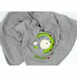 Individuelle Babydecke Reh Rehlein Rehkitz  mit gestickem Wunschnamen - Kindergarten - Wunschdecke - Schmusedecke m