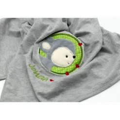 Individuelle Babydecke Reh Rehlein Rehkitz  mit gestickem Wunschnamen - Kindergarten - Wunschdecke - Schmusedecke m