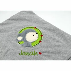 Individuelle Babydecke Reh Rehlein Rehkitz  mit gestickem Wunschnamen - Kindergarten - Wunschdecke - Schmusedecke m