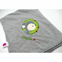 Individuelle Babydecke Reh Rehlein Rehkitz  mit gestickem Wunschnamen - Kindergarten - Wunschdecke - Schmusedecke m