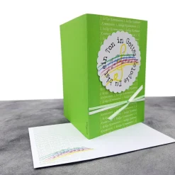 Individuelle Einladungskarte Kommunion – Du bist ein Ton in Gottes Melodie – mit Einlegeblatt & Umschlag