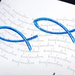 Individuelle Einladungskarte zur Konfirmation, Kommunion oder Firmung – Design "Fische" mit Glitzereffekt